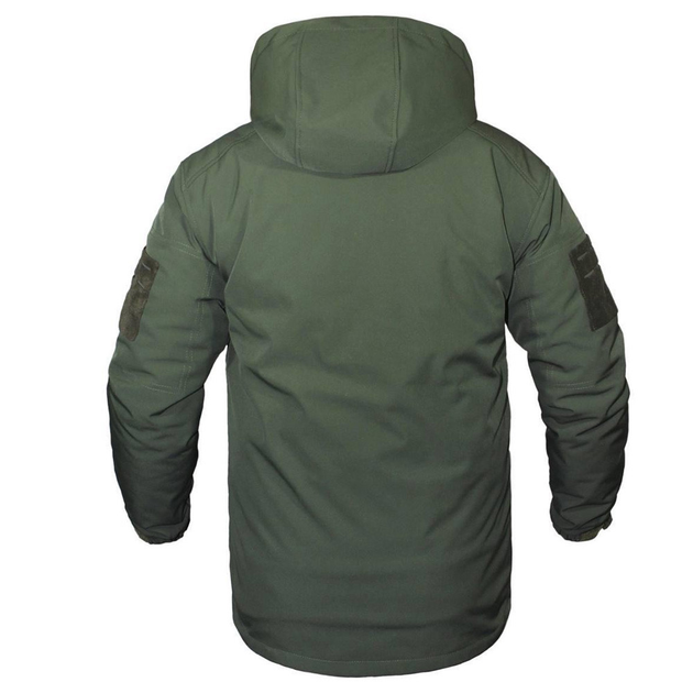 Мужская Зимняя Куртка SoftShell с подкладкой Omni-Heat олива размер XL 52 - изображение 2