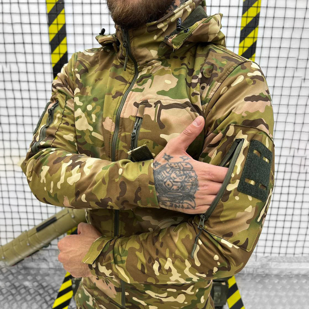 Мужская водонепроницаемая Куртка с Капюшоном Squad Softshell на флисе мультикам размер L - изображение 2