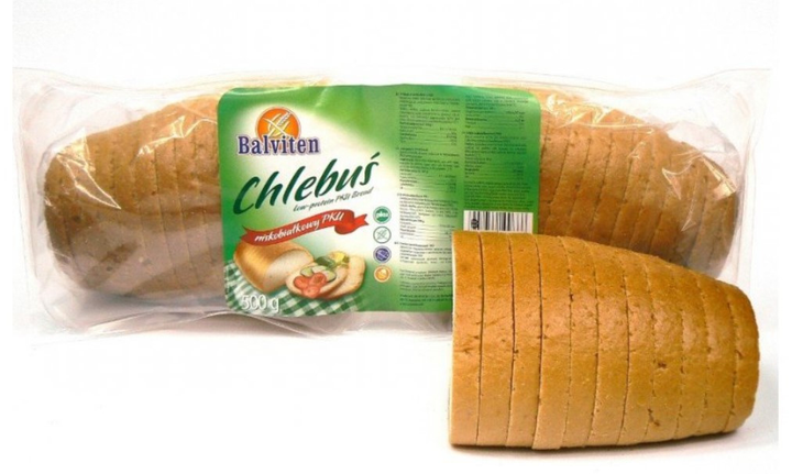 Хлеб без глютена белый низкобелковый "Хлебус" PKU Balviten 500 г ...