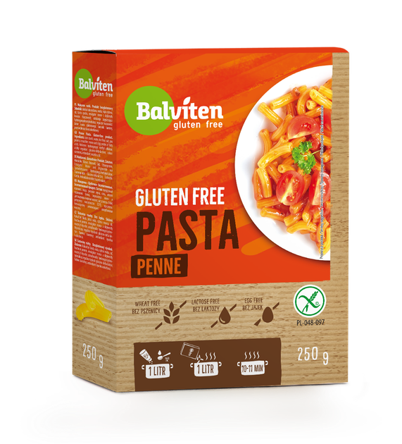 Макарони без глютену пір'я Penne Balviten 250 г - Фото 2 Макарони без глютену пір'я Penne Balviten 250 г - зображення 2