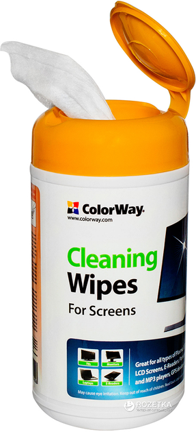 Серветки для чищення ColorWay для чистки LCD / TFT моніторів 100 шт (CW-1071) - зображення 1