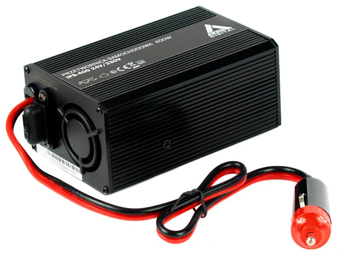 Автомобільний інвертор AZO Digital IPS-400 400W з модифікованою синусоїдою 24-230V DC-AC (5905279203662) - зображення 2