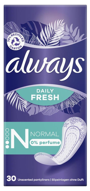 Щоденні гігієнічні прокладки Always Fresh Normal 30 шт (8006540846513) - зображення 1