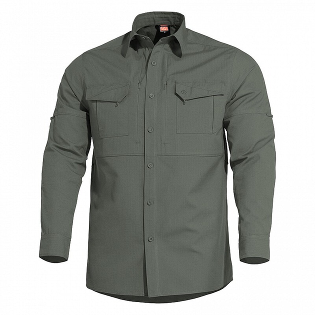 Тактическая рубашка Pentagon Plato Shirt K02019 Small, Camo Green (Сіро-Зелений) - изображение 1