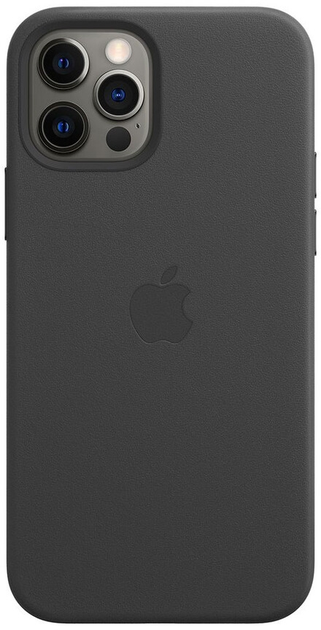 Etui plecki Beline Leather Case do Apple iPhone 12 Pro Black (5903919069951) - obraz 1