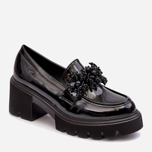 Loafersy damskie na obcasie Renesma 36 Czarne (5905677953695) - obraz 2