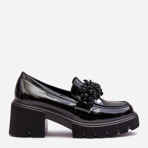 Loafersy damskie na obcasie Renesma 39 Czarne (5905677953725) - obraz 1