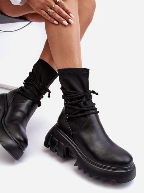 Zimowe botki damskie wysokie Big Star MM274590 41 Czarne (5900714687854) - obraz 7