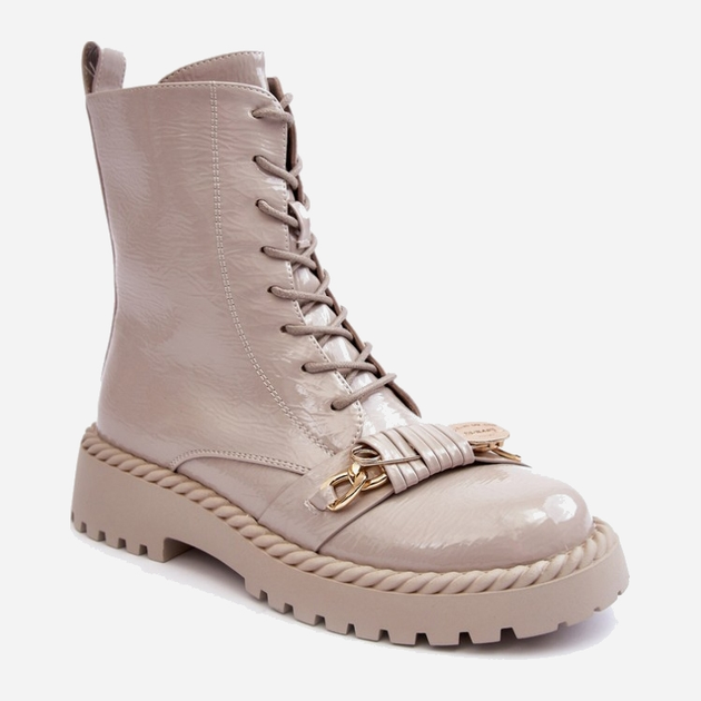 Жіночі зимові черевики високі S.Barski D&A MR870-67 39 Світло-сірі (5905677949483) - зображення 2