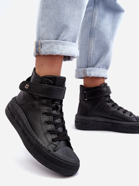 Жіночі кеди високі Big Star MM274008 36 Чорні (5900714657178) - зображення 5