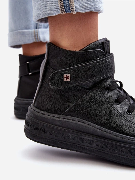 Жіночі кеди високі Big Star MM274008 36 Чорні (5900714657178) - зображення 7