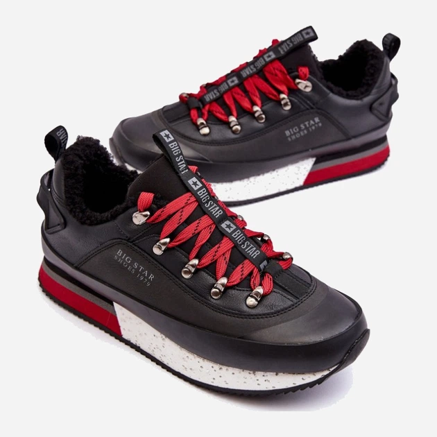 Zimowe buty sportowe męskie ocieplane Big Star MM174111 44 Czarne (5900714685331) - obraz 5