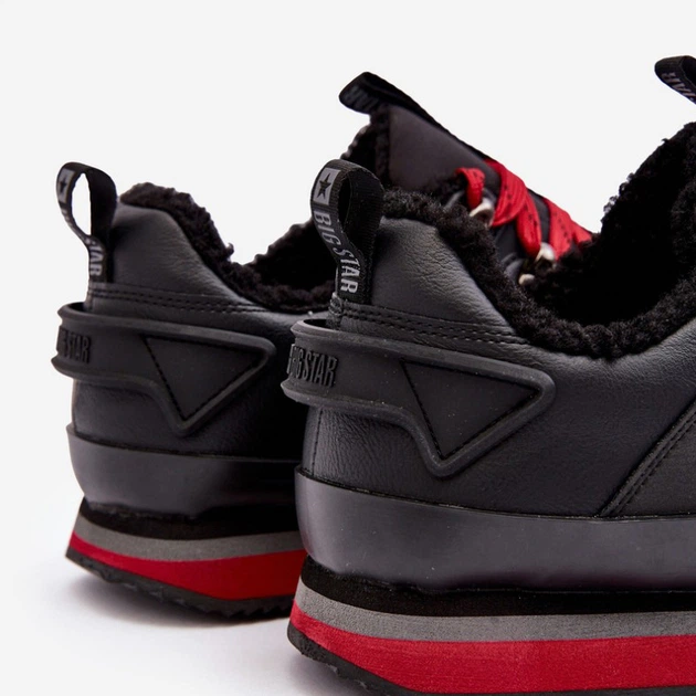 Zimowe buty sportowe męskie ocieplane Big Star MM174111 44 Czarne (5900714685331) - obraz 6