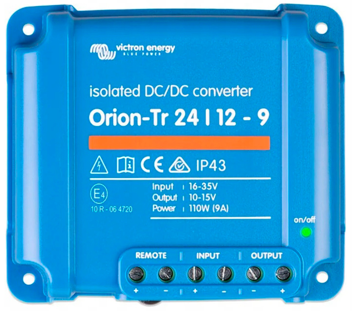 Konwerter samochodowy Victron Energy Orion-Tr 110W 24/12-9A DC-DC izolowany (8719076016885) - obraz 1