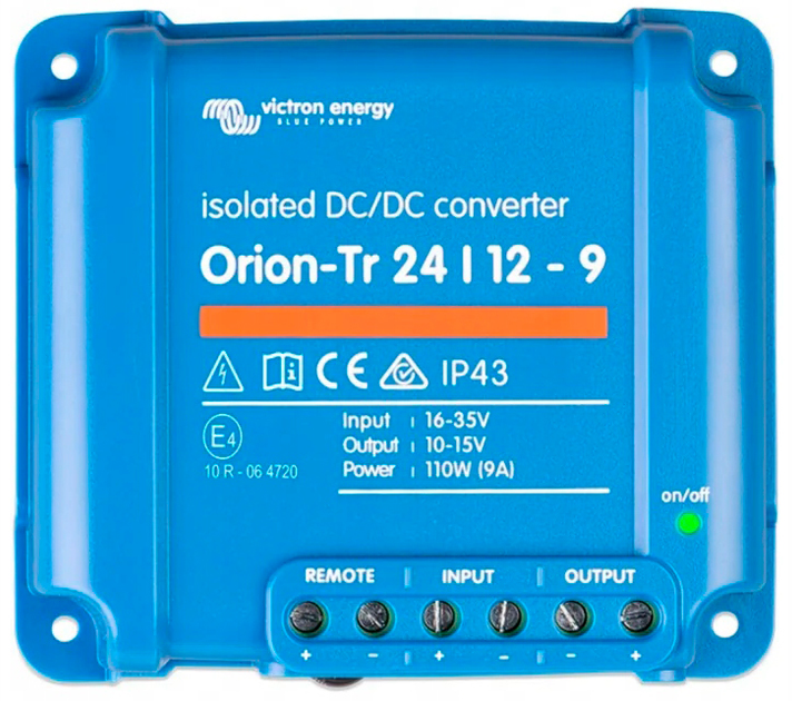 Автомобільний конвертор Victron Energy Orion-Tr 110W 24/12-9A DC-DC ізольований (8719076016885) - зображення 1