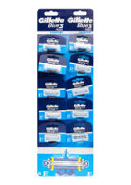 Одноразові бритви Gillette Blue3 Plus 10 шт (8006540745267) - зображення 1