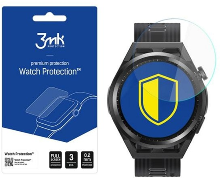 Набір захисного скла 3MK FlexibleGlass для Huawei Watch GT Runner 3 шт (5903108469401) - зображення 1