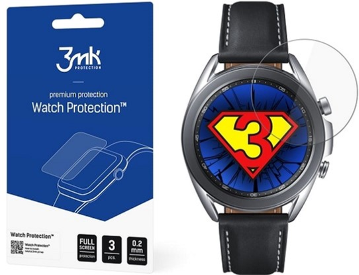 Набір захисного скла 3MK FlexibleGlass для Samsung Watch 3 45 mm 3 шт (5903108298223) - зображення 1