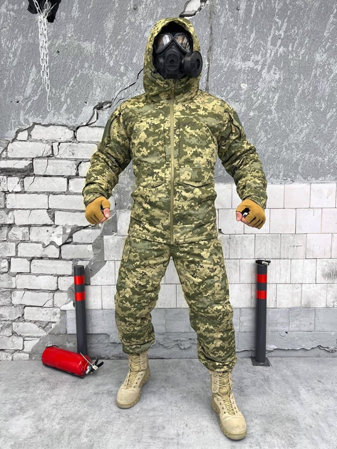 Тактичний зимовий військовий комплект Squad ( Куртка + Штани ), Камуфляж: Піксель ЗСУ, Розмір: S - зображення 1