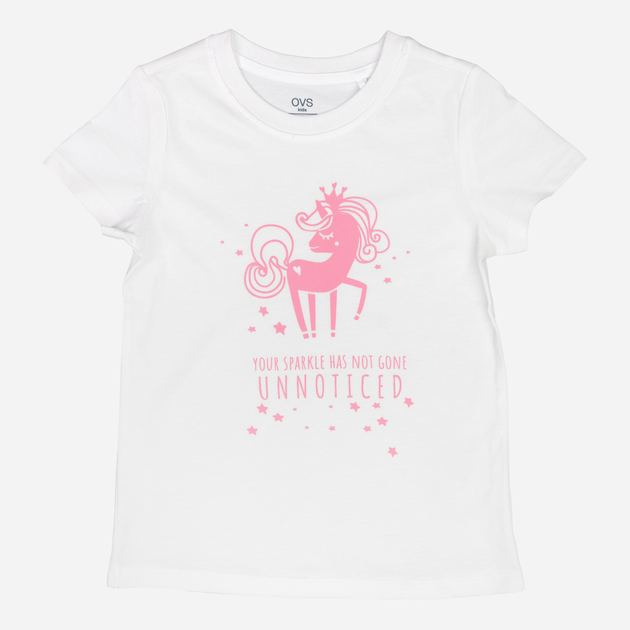 Дитяча футболка для дівчинки OVS 1804427 110 см Біла (8056781110409) - зображення 2