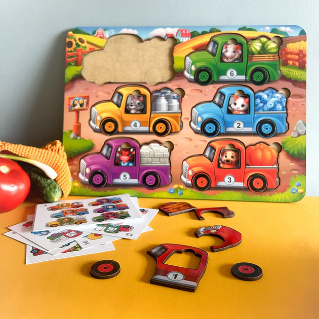 Игра с карточками Животные на грузовиках Лето Ubee ПСД216 - изображение 2