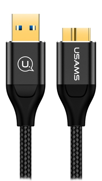 Плетений кабель Usams USB - Micro-USB Type-B 1 м Black (6958444958842) - зображення 1