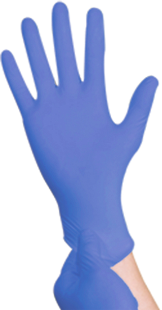Перчатки смотровые нитриловые Medicare неопудренные текстурированные увлажняющие L (7625) - изображение 1