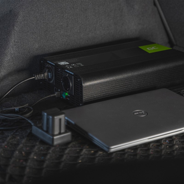 Інвертор Greencell 24В/230В 1500Вт/3000Вт Чиста синусоїда (INV19) - зображення 9