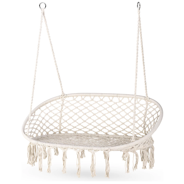 Садовые качели Outtec Boho бежевые подвесные для релакса для сада - изображение 2
