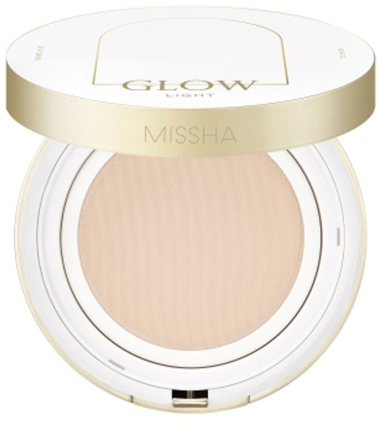 Тональный крем-кушон увлажняющий для лица Missha Glow Cushion Light SPF ...