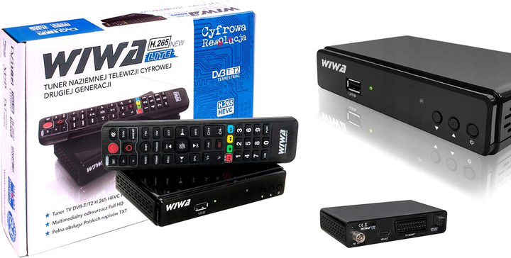 Tuner cyfrowy dekoder telewizji naziemnej WIWA DVB-T/T2 H.265 LITE 2790Z (5907678819505) - obraz 6