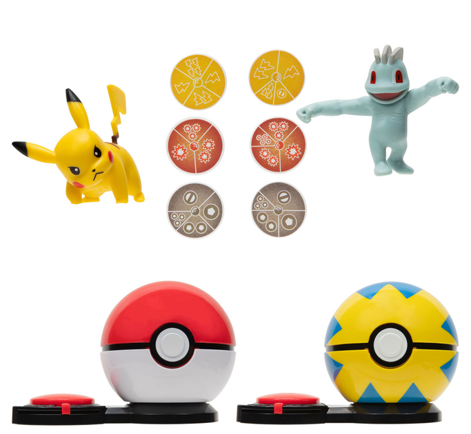 Ігровий набір Jazwares Гра Pikachu проти Machop Surprise Attack Pokemon з фігурками 1 шт (191726426349) - зображення 3