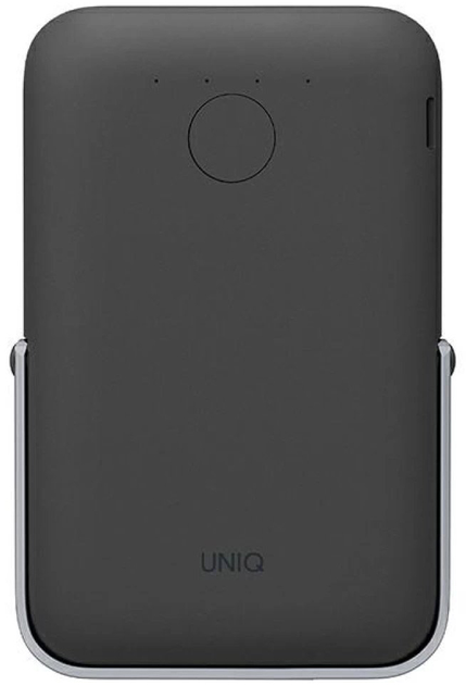 Портативний зарядний пристрій UNIQ Hoveo 5000 mAh USB-C 20 W PD Fast charge Wireless Magnetic Charcoal Grey (8886463677285) - зображення 2