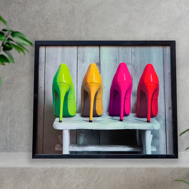 Фотокартина в деревянной раме High Heels 1 40х50 см POS-4050-192 - Фото 2 Фотокартина в деревянной раме High Heels 1 40х50 см POS-4050-192 - изображение 2
