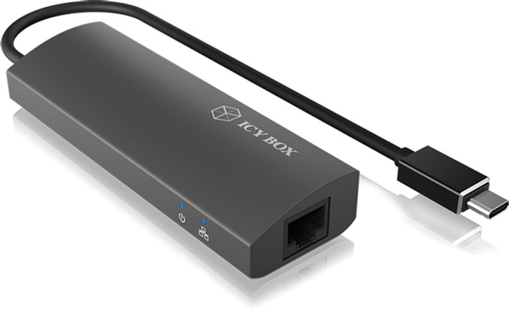 USB-hub Icy Box 3-port, USB 3.0, Ethernet (IB-HUB1406-C) - obraz 2