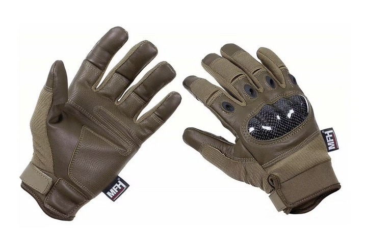Тактичні рукавиці MFH Tactical Gloves Mission - Coyote M - зображення 1