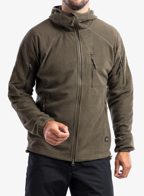 Толстовка флісова з капюшоном Helikon - Tex Alpha Hoodie Olive XL - зображення 1