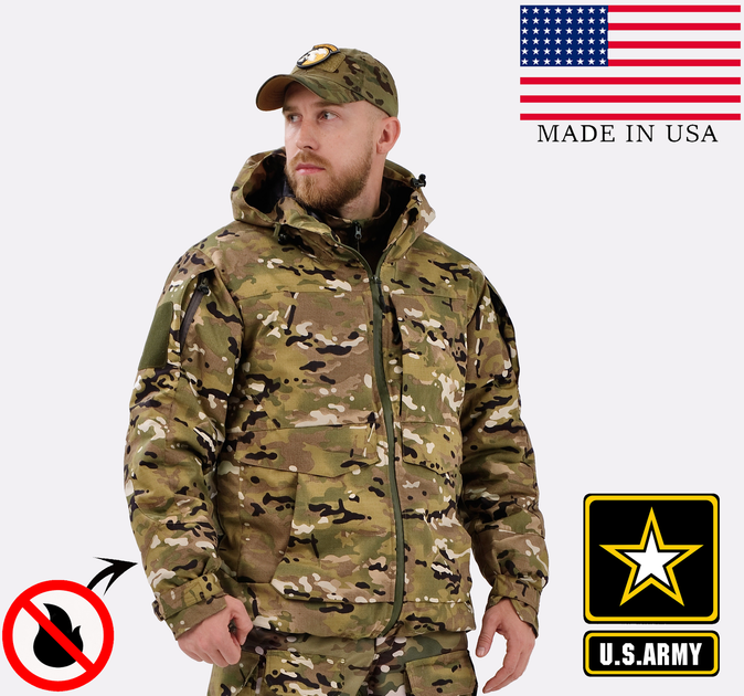Зимова військова тактична куртка-бушлат M11 Камуфляж Мультикам Multicam SPARTAN розмір 46 - зображення 1