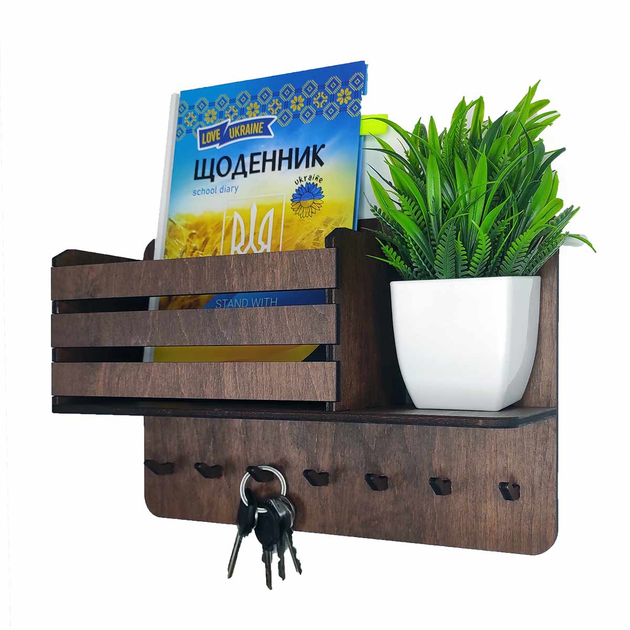 Ключница с полкой и карманом 30*20*10 см палисандр – фото, отзывы ...