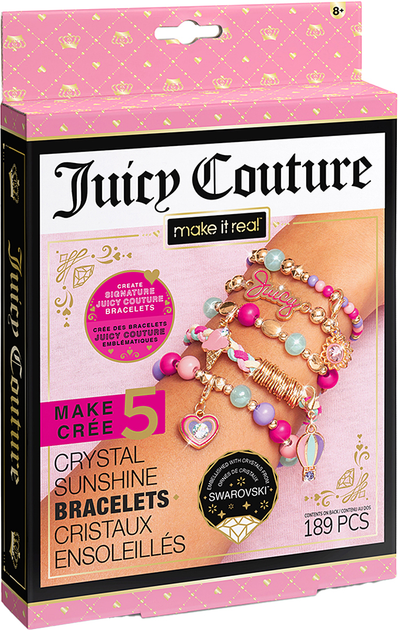 Набір для виготовлення браслетів Make It Real Juicy Couture Mini Crystal Sunshine (695929044336) - зображення 1
