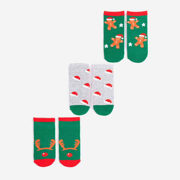 Zestaw skarpetek dla dzieci YOCLUB Children's Christmas 3Pack Socks SKA-X013B-AA00 17-19 3 pary Multicolour (5903999444242) - obraz 1