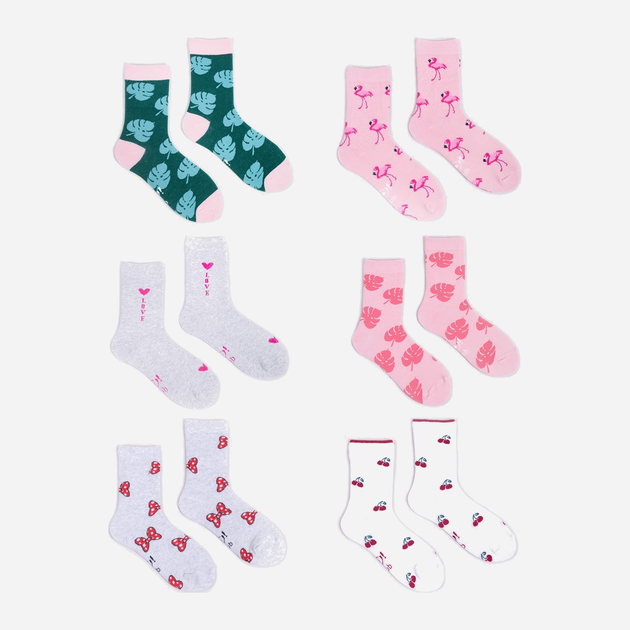 Zestaw skarpetek dla dzieci YOCLUB 6Pack Children's Socks SKA-0006G-AA00-009 35-38 6 par Multicolour (5904921626538) - obraz 1