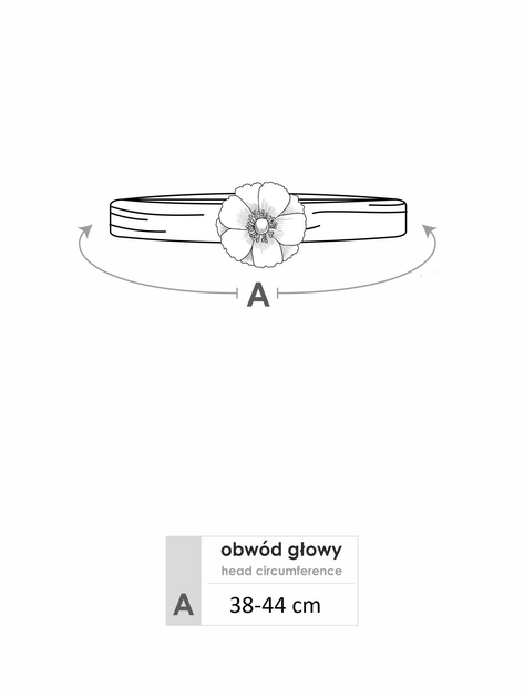 Opaska dziecięca YOCLUB Girls' Headband COP-0017G-4600 38-44 cm Powder Pink (5904921610148) - obraz 4