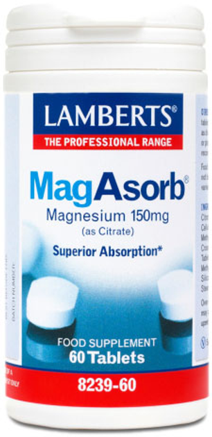 Мінеральна дієтична добавка Lamberts Magasorb 150 Mg 60 таблеток (5055148402228) - зображення 1