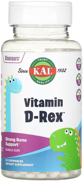 Suplement diety Kal Rex Vitamin D 400 Ui 90 tabs (21245462026) - obraz 1
