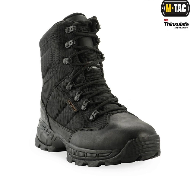 Зимові тактичні черевики непромокаючі M-Tac Thinsulate Black 43 - зображення 2
