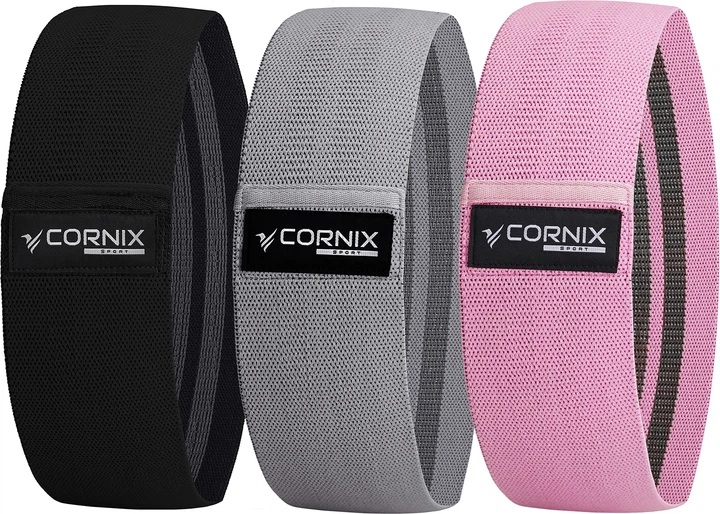 Набор Резинки для фитнеса Cornix Hip Band набор 3 шт + Коврик спортивный Cornix NBR 183 x 61 x 1 см (XR-0050-XR-0010) - изображение 8