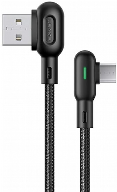 Kabel Usams U57 USB - micro-USB 2 A 1.2 m Czarny (6958444912417) - obraz 1