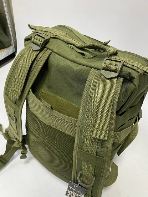 Військовий рюкзак з системою MOLLE, колір хакі, 45L - зображення 2