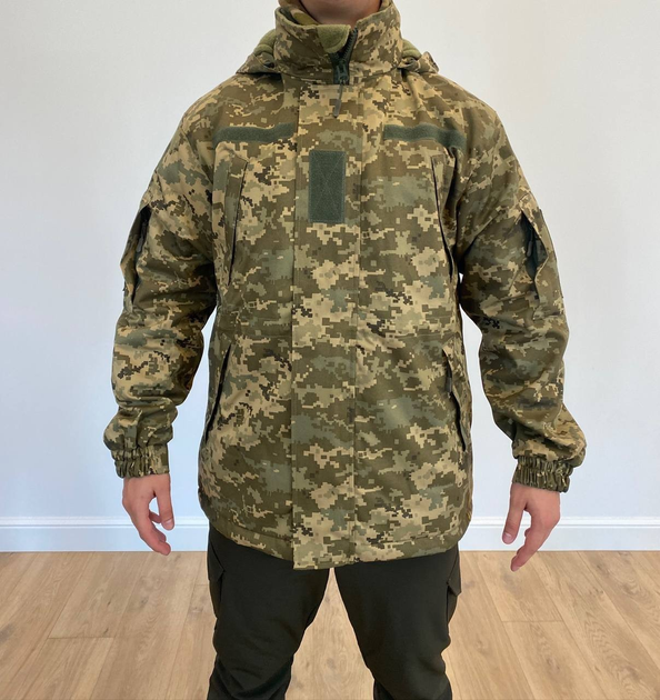 Зимняя военная куртка на флисе водонепроницаемая, цвет Пиксель, размер XXXXL - изображение 1